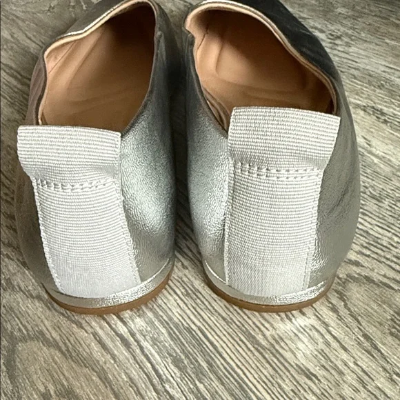 Franco Sarto Metallic Silver Square-Toe Ballet Flat - Picture 4 of 6